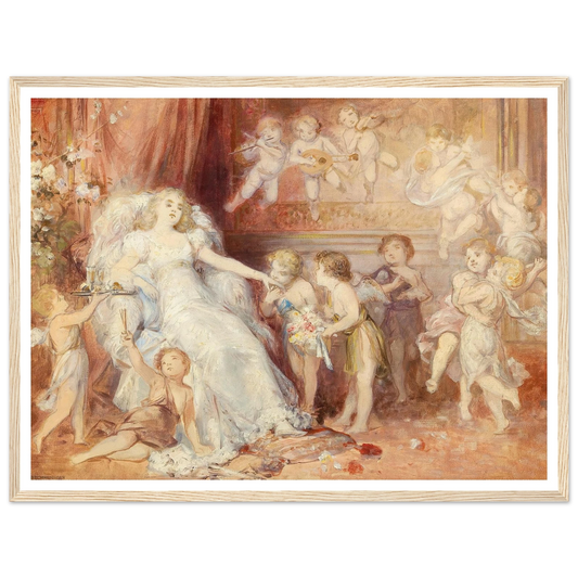 Surrounded by Angels Art Print | Carl Schweninger Jr - Framed Poster - 30x40 cm / 12x16″ - Black frame