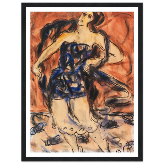 Tänzerin (1919) Art Print | Christian Rohlfs - Framed Poster - 30x40 cm / 12x16″ - Black frame