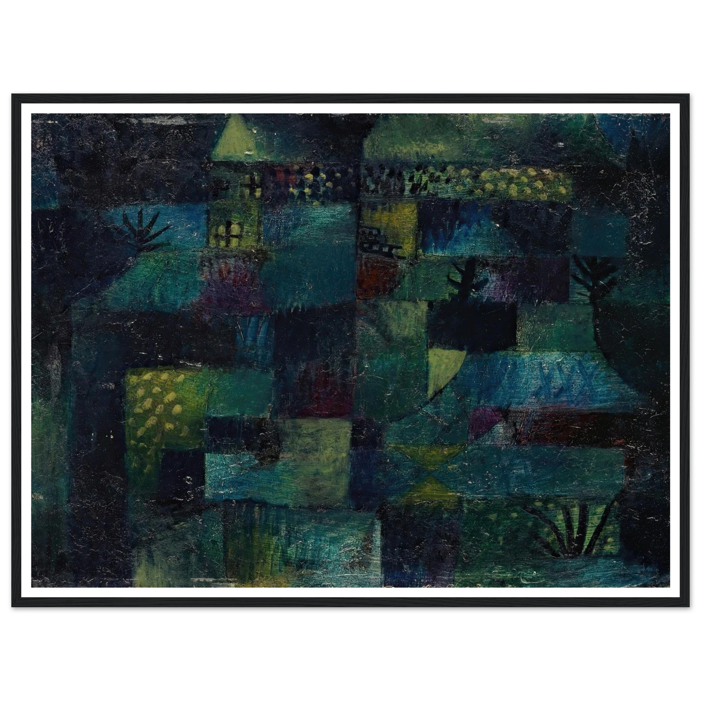 Terraced garden (1920) Art Print | Paul Klee - Framed Poster - 30x40 cm / 12x16″ - Black frame