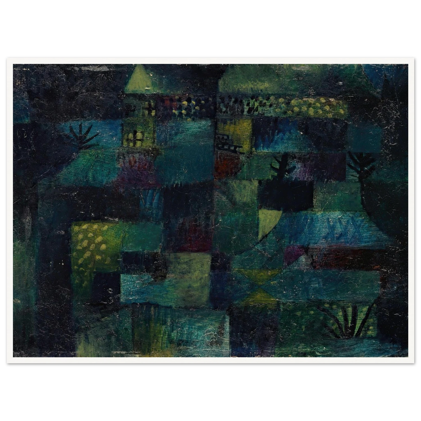 Terraced garden (1920) Art Print | Paul Klee - Framed Poster - 30x40 cm / 12x16″ - Black frame
