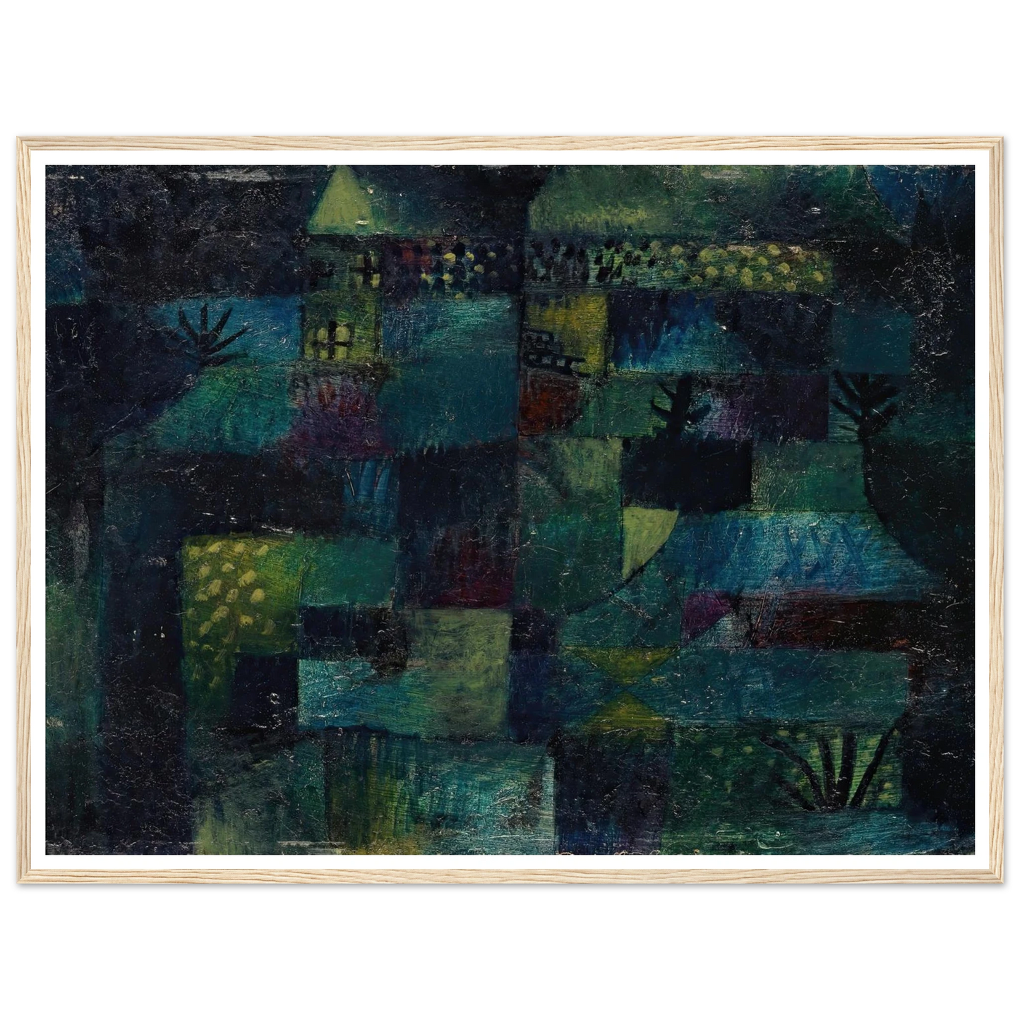 Terraced garden (1920) Art Print | Paul Klee - Framed Poster - 30x40 cm / 12x16″ - Black frame