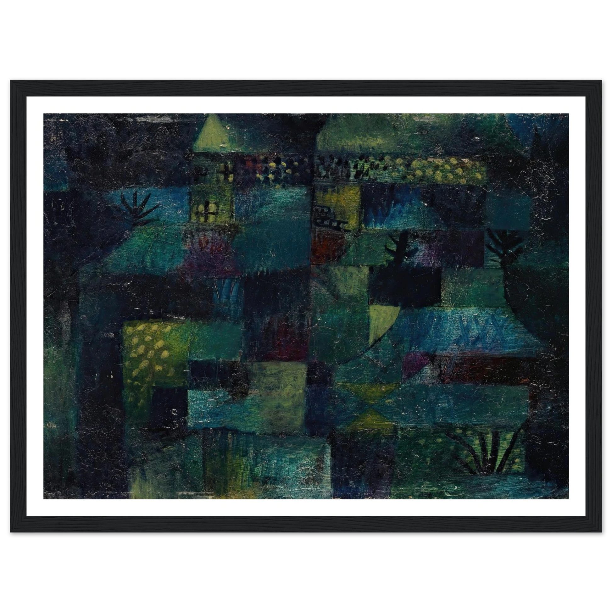 Terraced garden (1920) Art Print | Paul Klee - Framed Poster - 30x40 cm / 12x16″ - Black frame