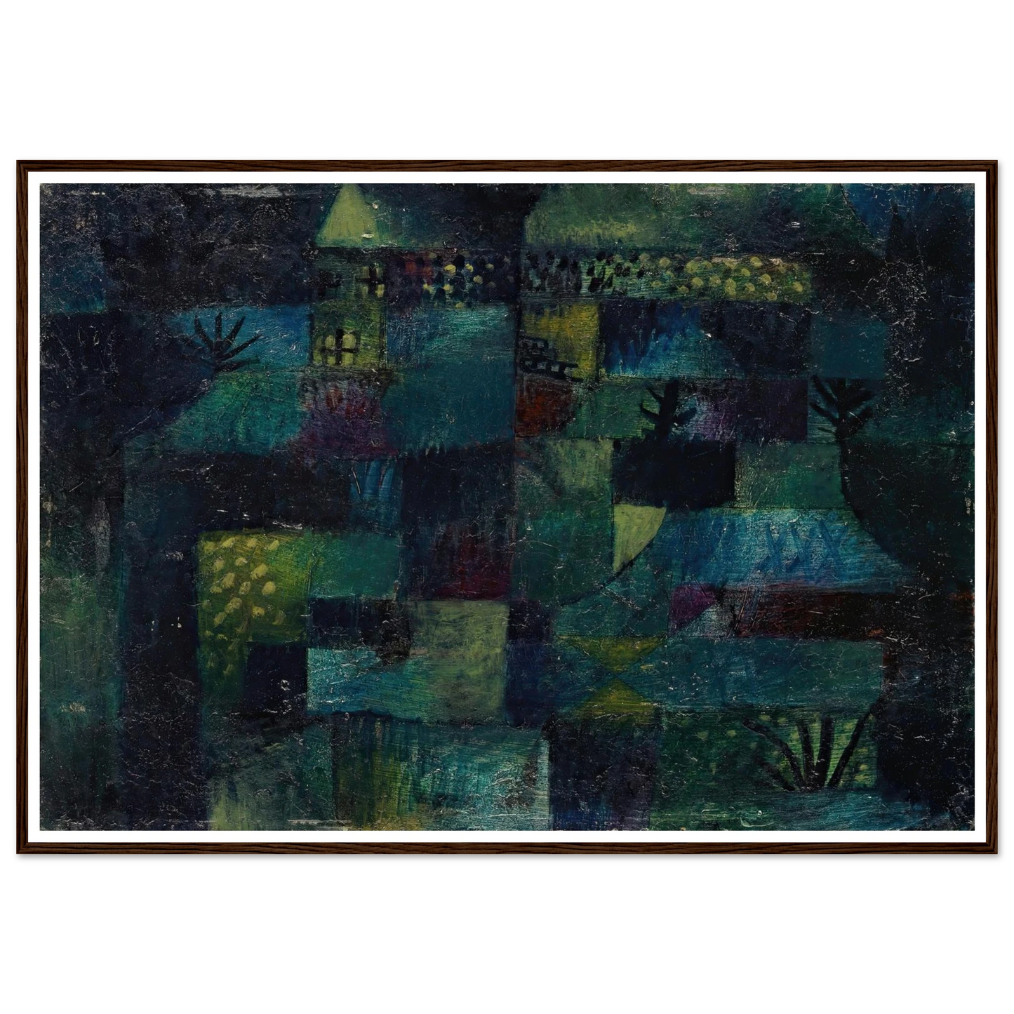 Terraced garden (1920) Art Print | Paul Klee - Framed Poster - 30x40 cm / 12x16″ - Black frame