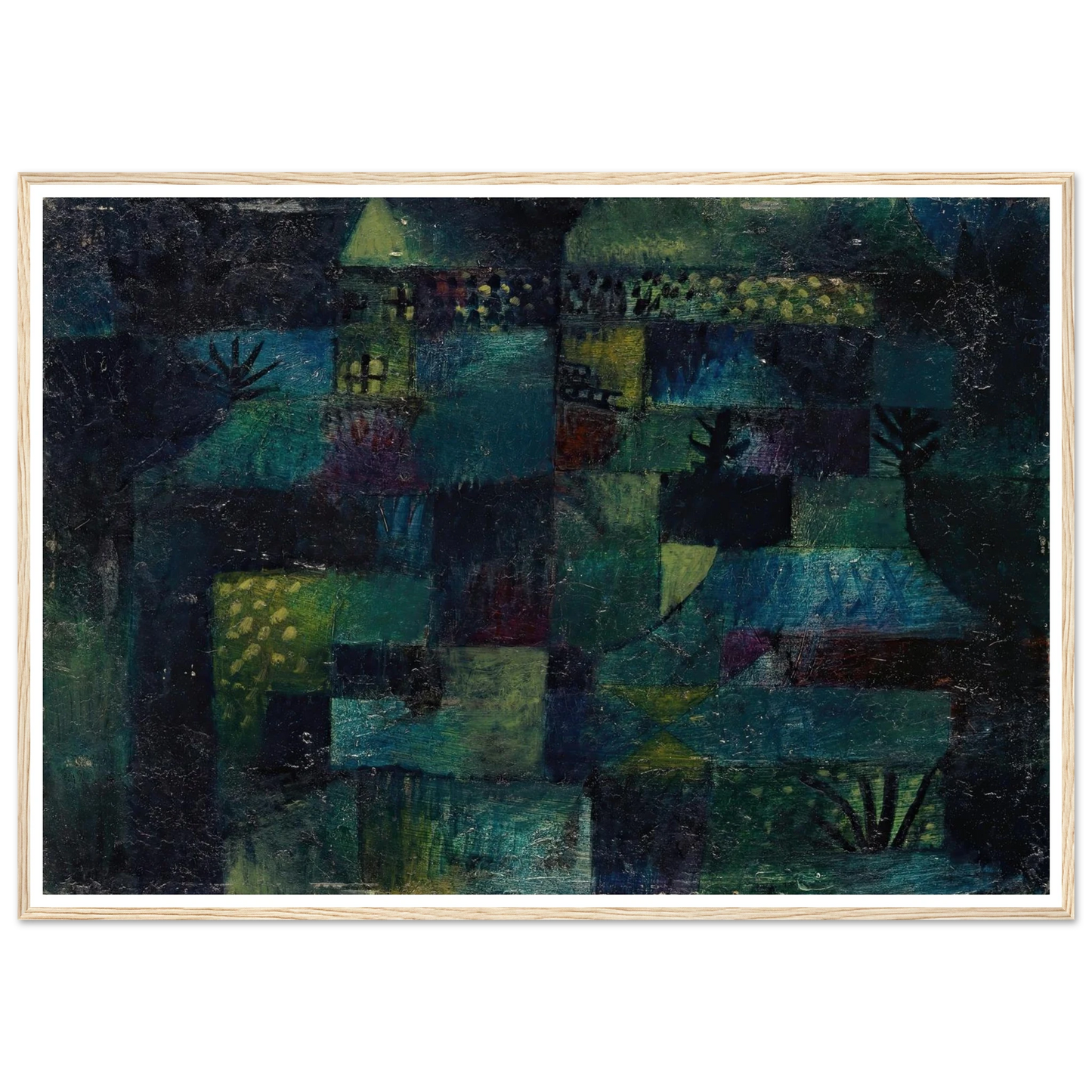 Terraced garden (1920) Art Print | Paul Klee - Framed Poster - 30x40 cm / 12x16″ - Black frame