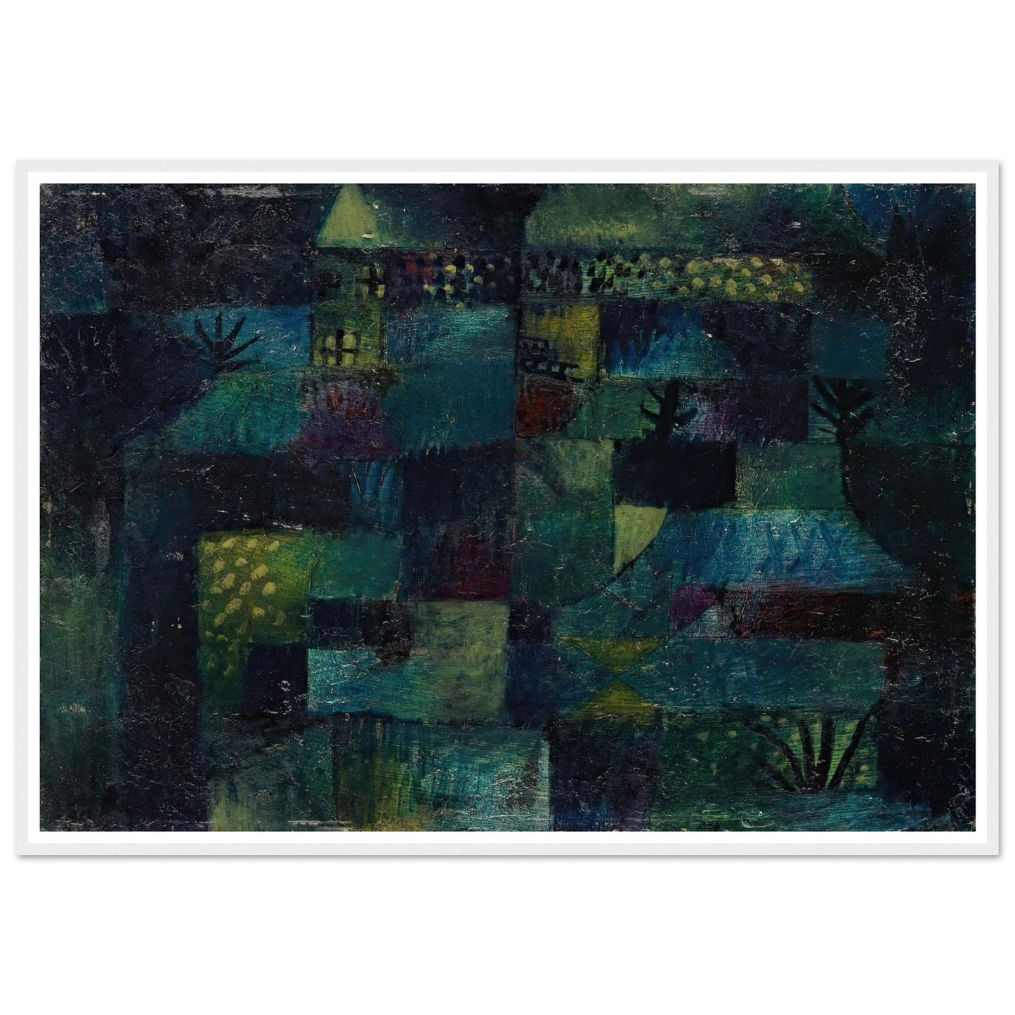 Terraced garden (1920) Art Print | Paul Klee - Framed Poster - 30x40 cm / 12x16″ - Black frame