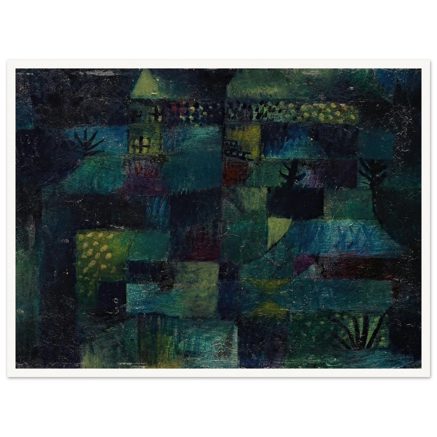 Terraced garden (1920) Art Print | Paul Klee - Framed Poster - 30x40 cm / 12x16″ - Black frame