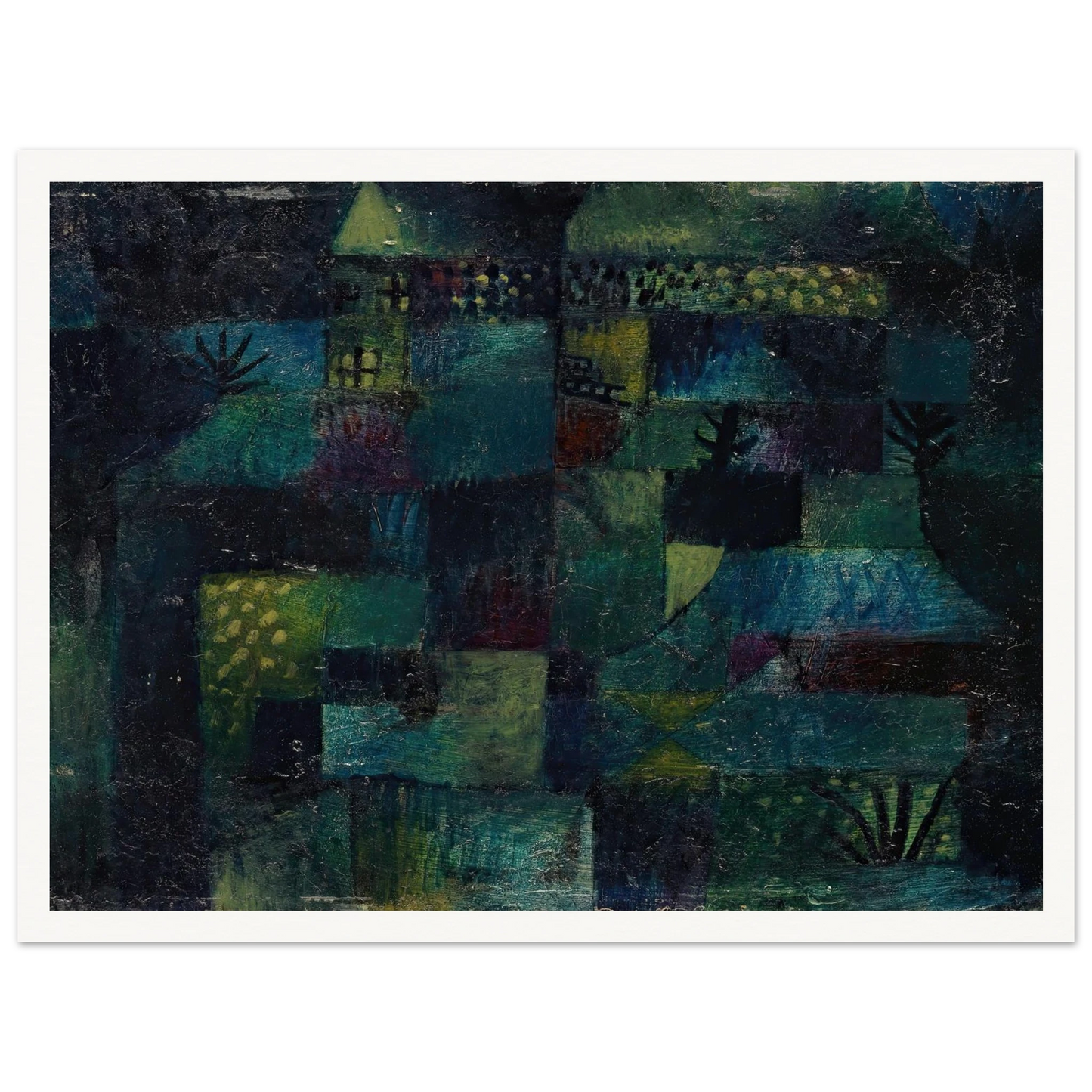 Terraced garden (1920) Art Print | Paul Klee - Framed Poster - 30x40 cm / 12x16″ - Black frame