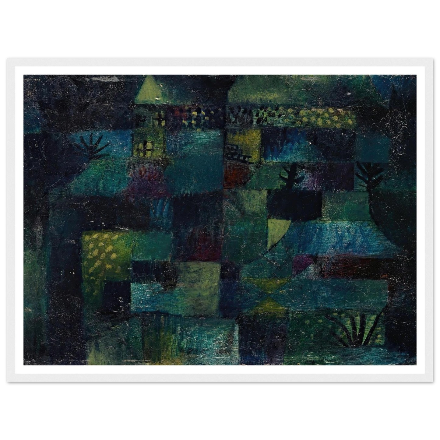 Terraced garden (1920) Art Print | Paul Klee - Framed Poster - 30x40 cm / 12x16″ - Black frame