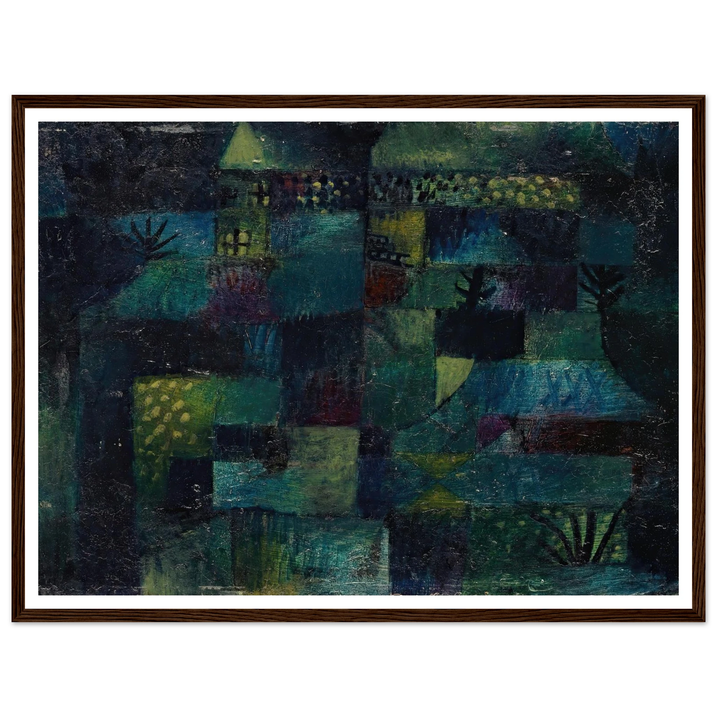Terraced garden (1920) Art Print | Paul Klee - Framed Poster - 30x40 cm / 12x16″ - Black frame