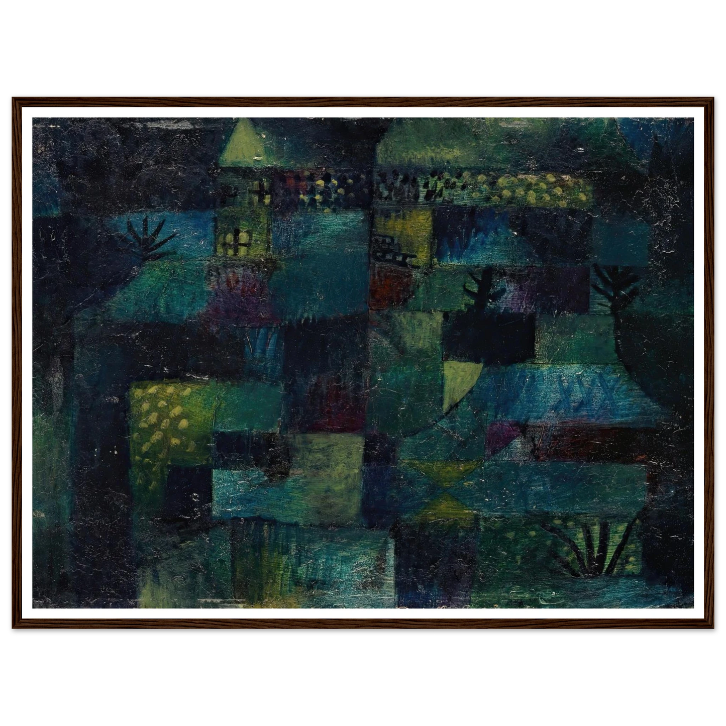 Terraced garden (1920) Art Print | Paul Klee - Framed Poster - 30x40 cm / 12x16″ - Black frame