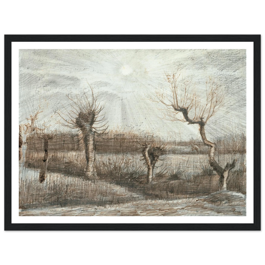 Tetards (Pollards) (1884) Art Print | Vincent van Gogh - Framed Poster - 30x40 cm / 12x16″ - Black frame