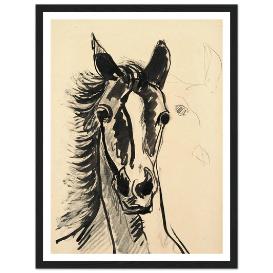 Tête de cheval (1930-35) Art Print | Francis Picabia - Framed Poster - 30x40 cm / 12x16″ - Black frame