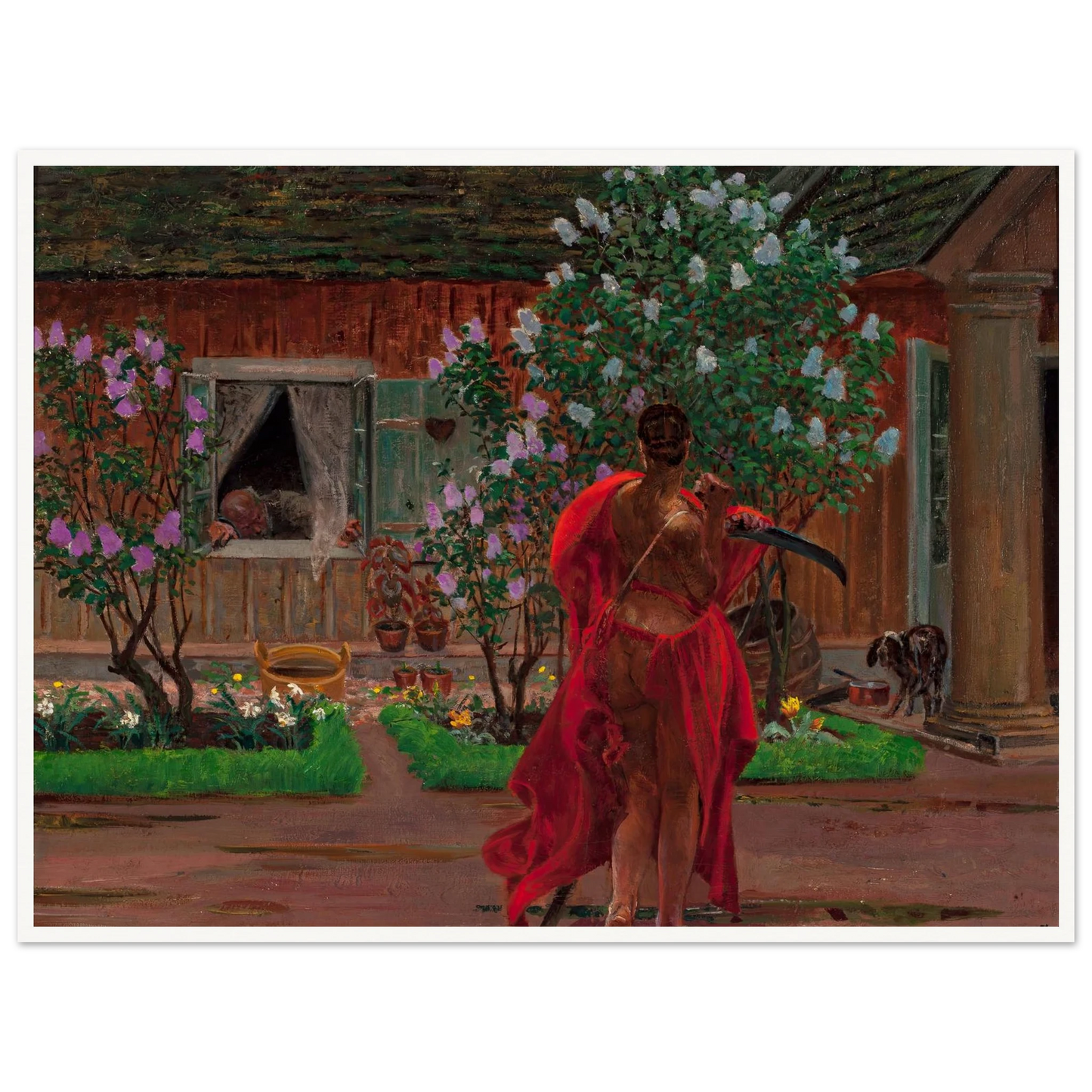 Thanatos (1898-99) Art Print | Jacek Malczewski - Framed Poster - 30x40 cm / 12x16″ - Black frame