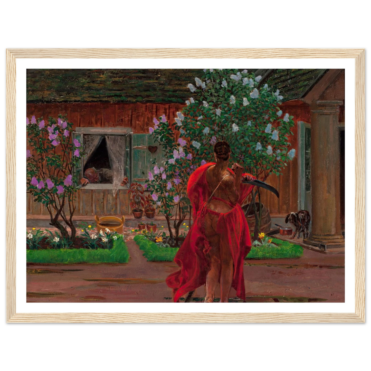 Thanatos (1898-99) Art Print | Jacek Malczewski - Framed Poster - 30x40 cm / 12x16″ - Black frame