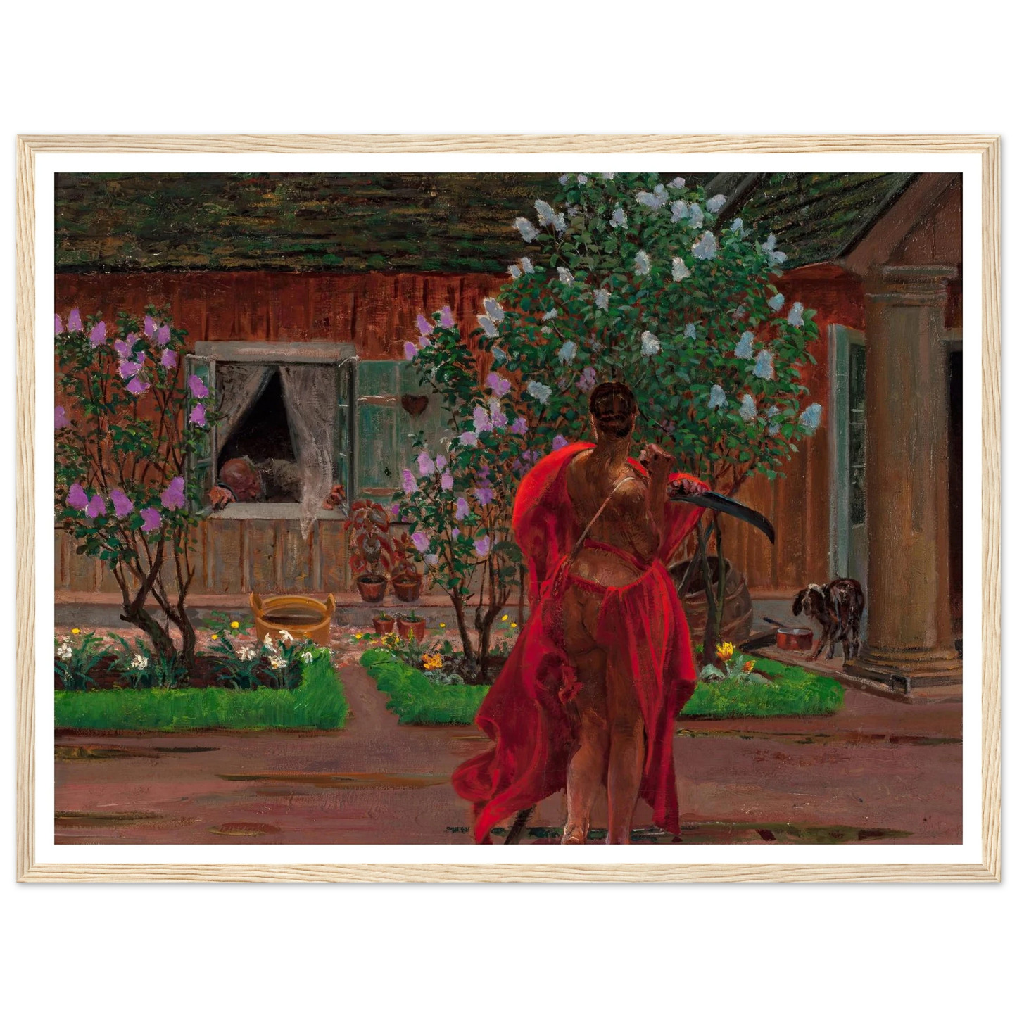 Thanatos (1898-99) Art Print | Jacek Malczewski - Framed Poster - 30x40 cm / 12x16″ - Black frame