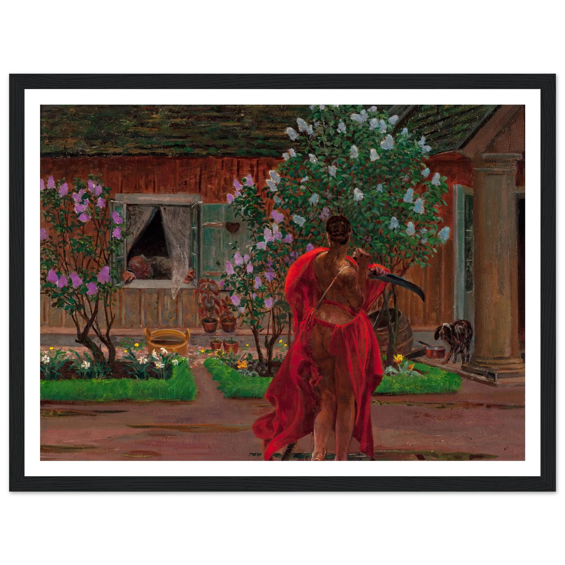 Thanatos (1898-99) Art Print | Jacek Malczewski - Framed Poster - 30x40 cm / 12x16″ - Black frame