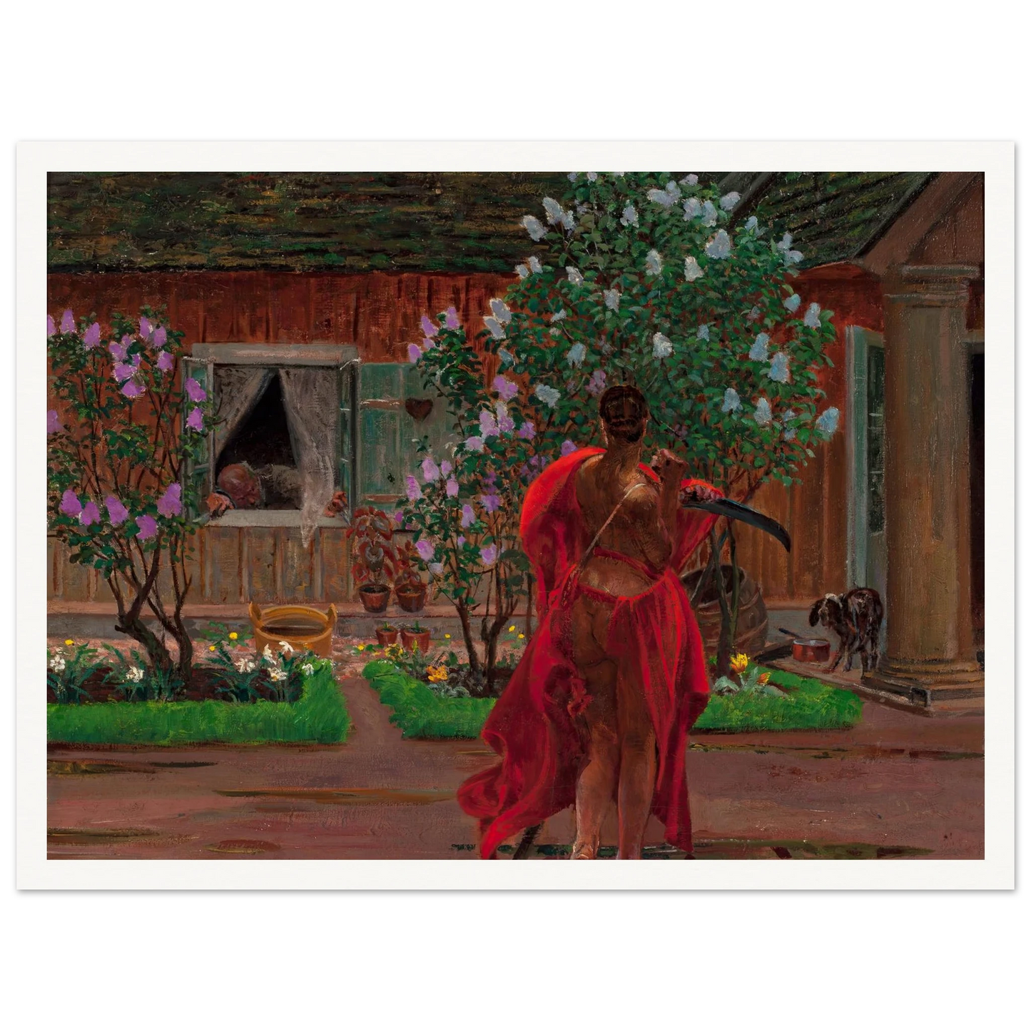 Thanatos (1898-99) Art Print | Jacek Malczewski - Framed Poster - 30x40 cm / 12x16″ - Black frame