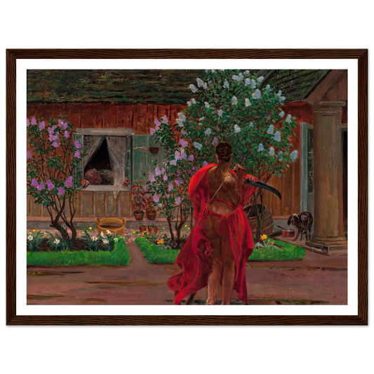 Thanatos (1898-99) Art Print | Jacek Malczewski - Framed Poster - 30x40 cm / 12x16″ - Black frame