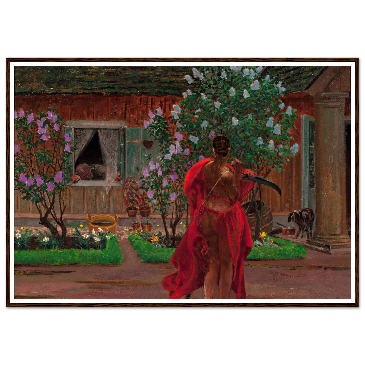 Thanatos (1898-99) Art Print | Jacek Malczewski - Framed Poster - 30x40 cm / 12x16″ - Black frame