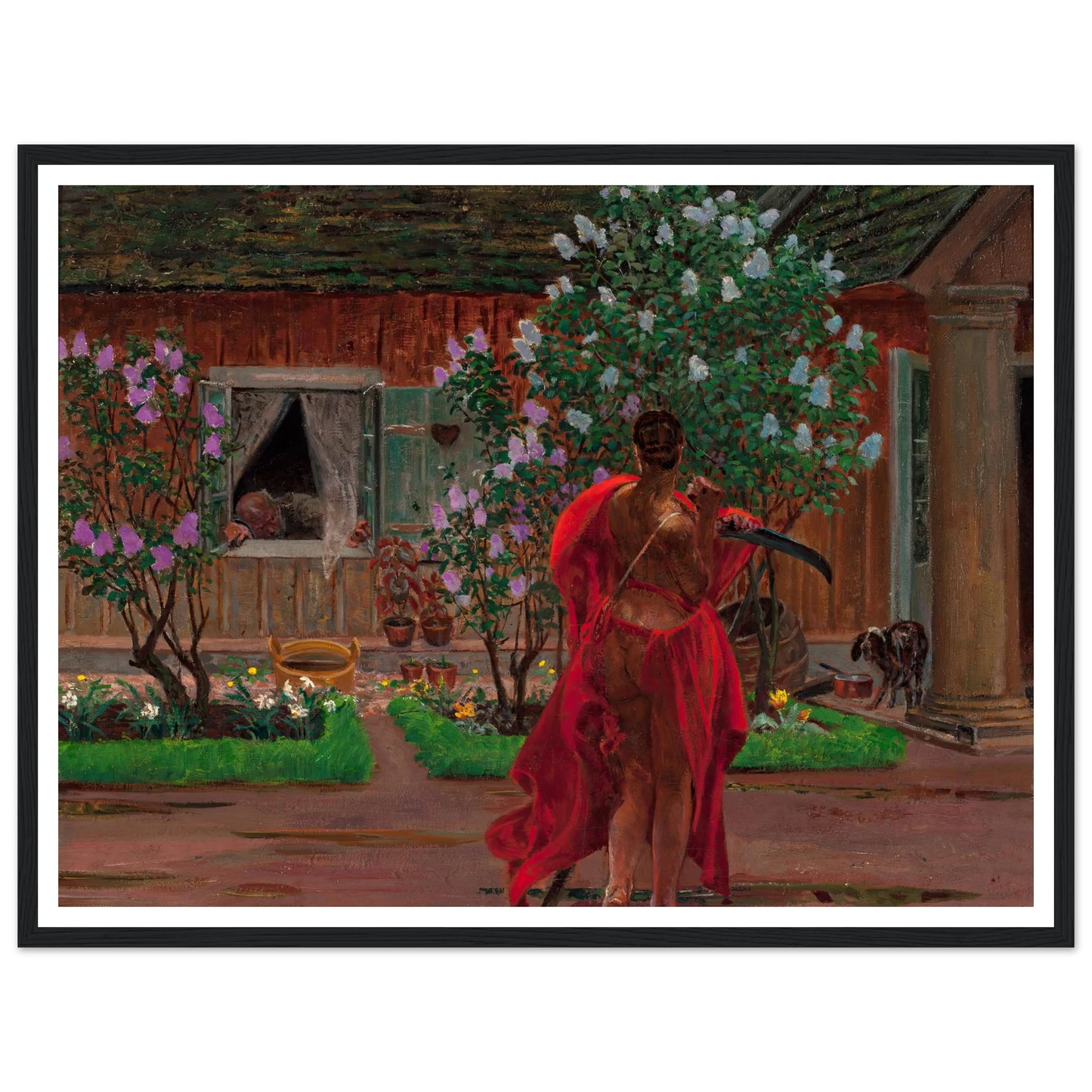 Thanatos (1898-99) Art Print | Jacek Malczewski - Framed Poster - 30x40 cm / 12x16″ - Black frame
