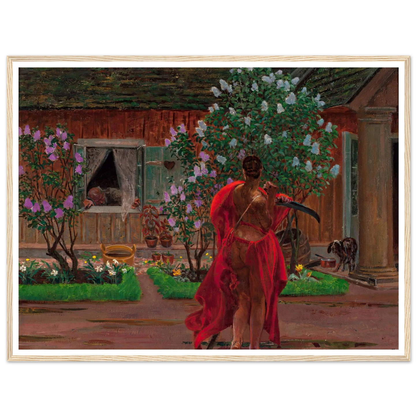 Thanatos (1898-99) Art Print | Jacek Malczewski - Framed Poster - 30x40 cm / 12x16″ - Black frame