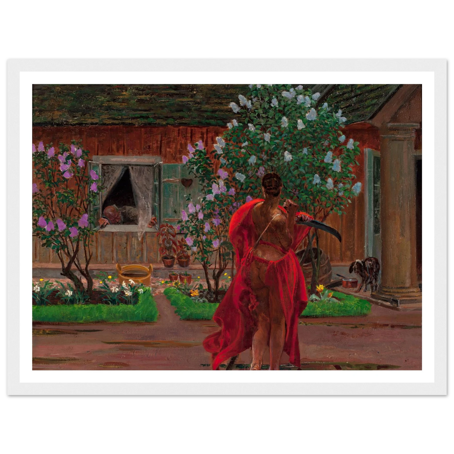 Thanatos (1898-99) Art Print | Jacek Malczewski - Framed Poster - 30x40 cm / 12x16″ - Black frame