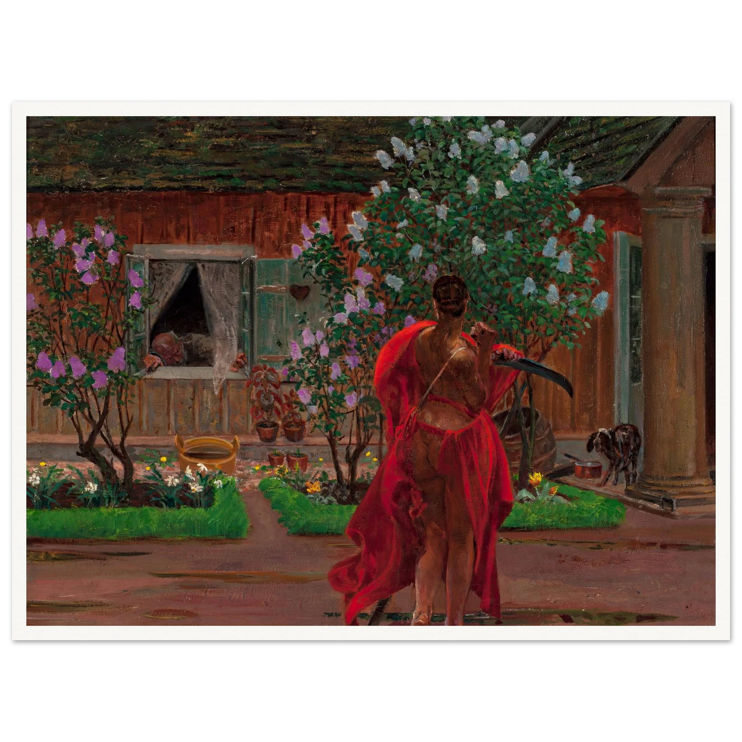 Thanatos (1898-99) Art Print | Jacek Malczewski - Framed Poster - 30x40 cm / 12x16″ - Black frame