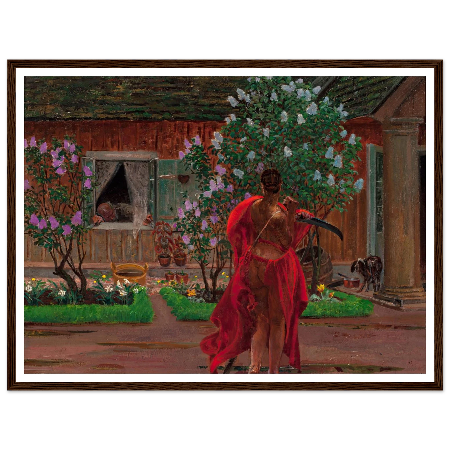 Thanatos (1898-99) Art Print | Jacek Malczewski - Framed Poster - 30x40 cm / 12x16″ - Black frame