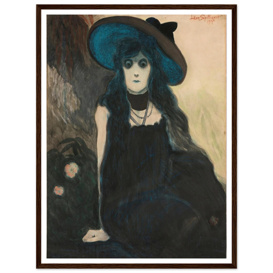 The Absinth Drinker (1907) Art Print | Leon Spilliaert - Framed Poster - 30x40 cm / 12x16″ - Black frame