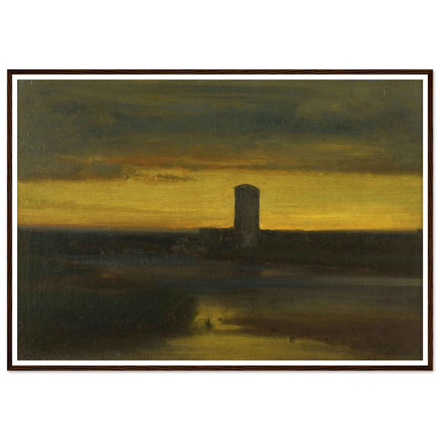 The After Glow, Italy (circa 1873) Art Print | George Inness - Framed Poster - 30x40 cm / 12x16″ - Black frame