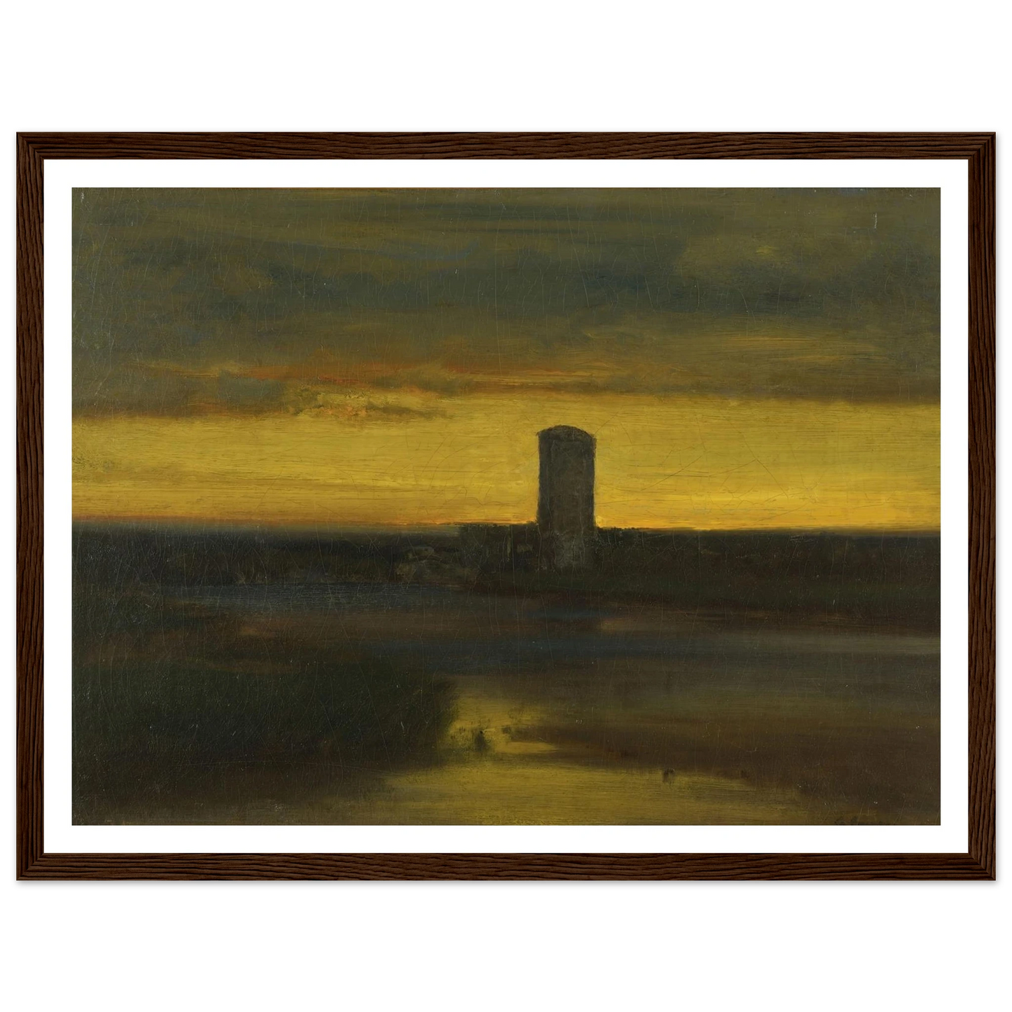 The After Glow, Italy (circa 1873) Art Print | George Inness - Framed Poster - 30x40 cm / 12x16″ - Black frame