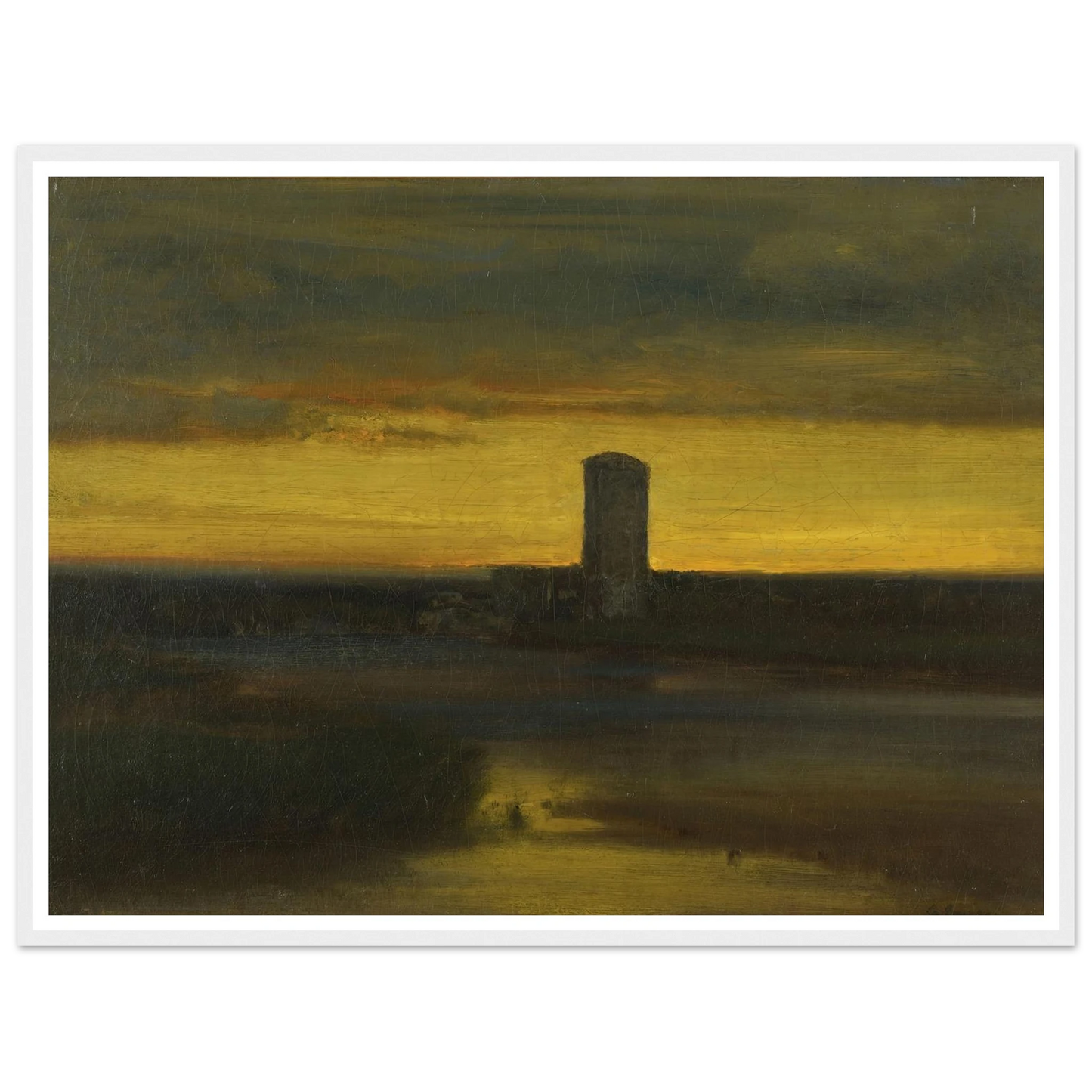 The After Glow, Italy (circa 1873) Art Print | George Inness - Framed Poster - 30x40 cm / 12x16″ - Black frame