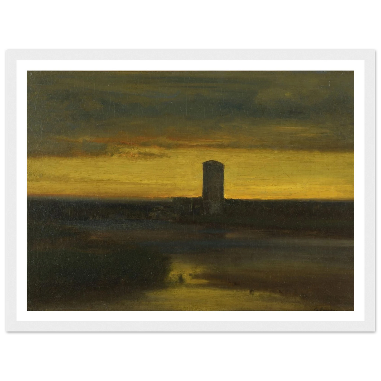 The After Glow, Italy (circa 1873) Art Print | George Inness - Framed Poster - 30x40 cm / 12x16″ - Black frame