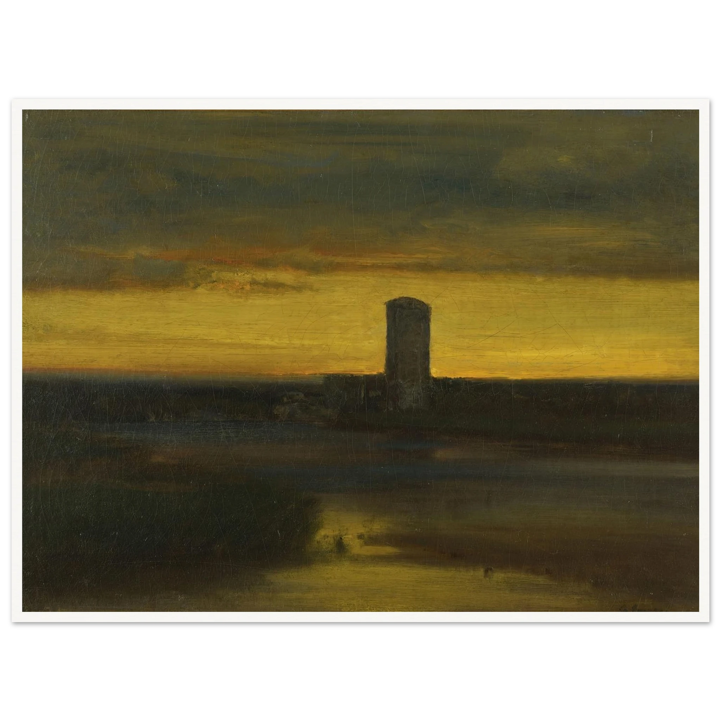 The After Glow, Italy (circa 1873) Art Print | George Inness - Framed Poster - 30x40 cm / 12x16″ - Black frame