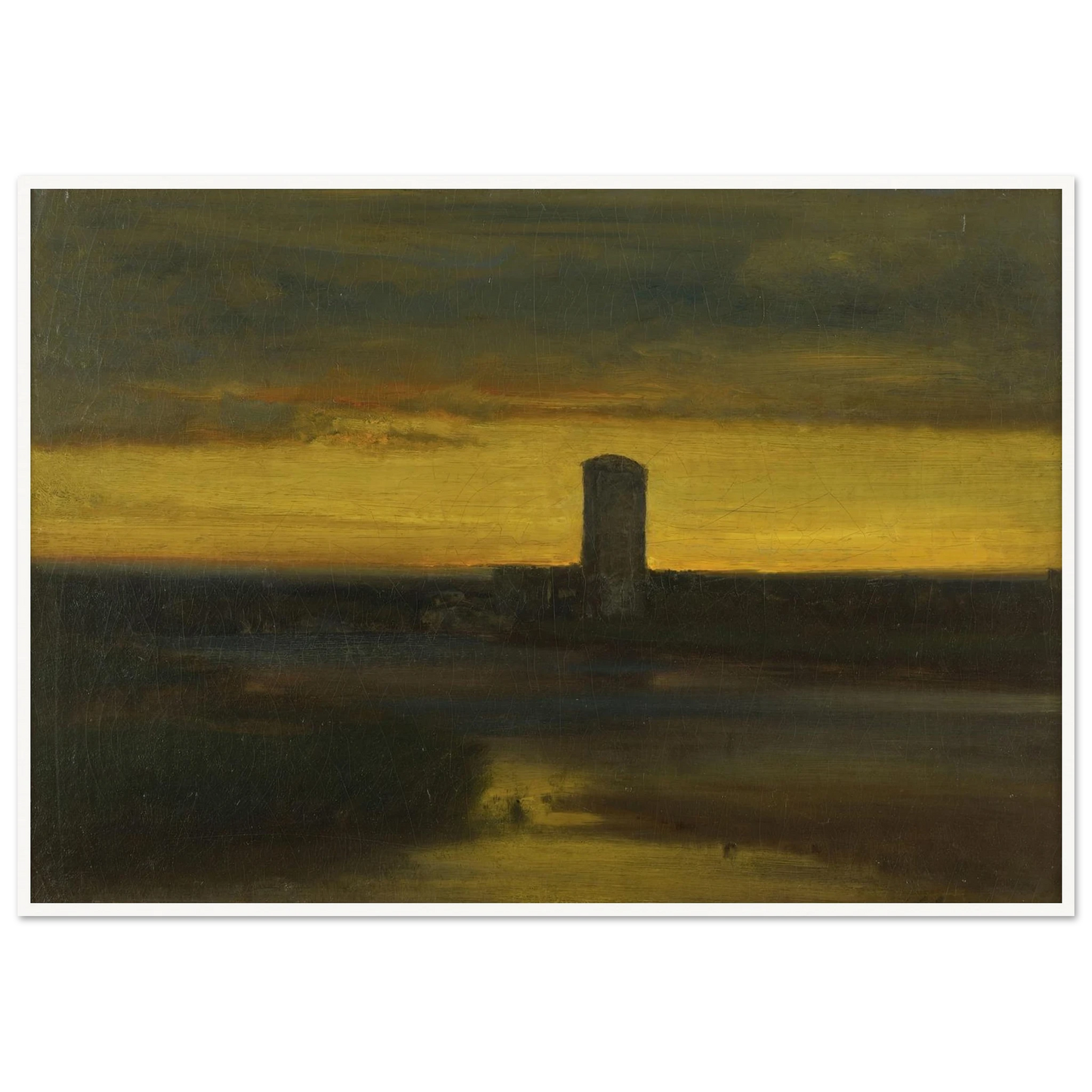 The After Glow, Italy (circa 1873) Art Print | George Inness - Framed Poster - 30x40 cm / 12x16″ - Black frame