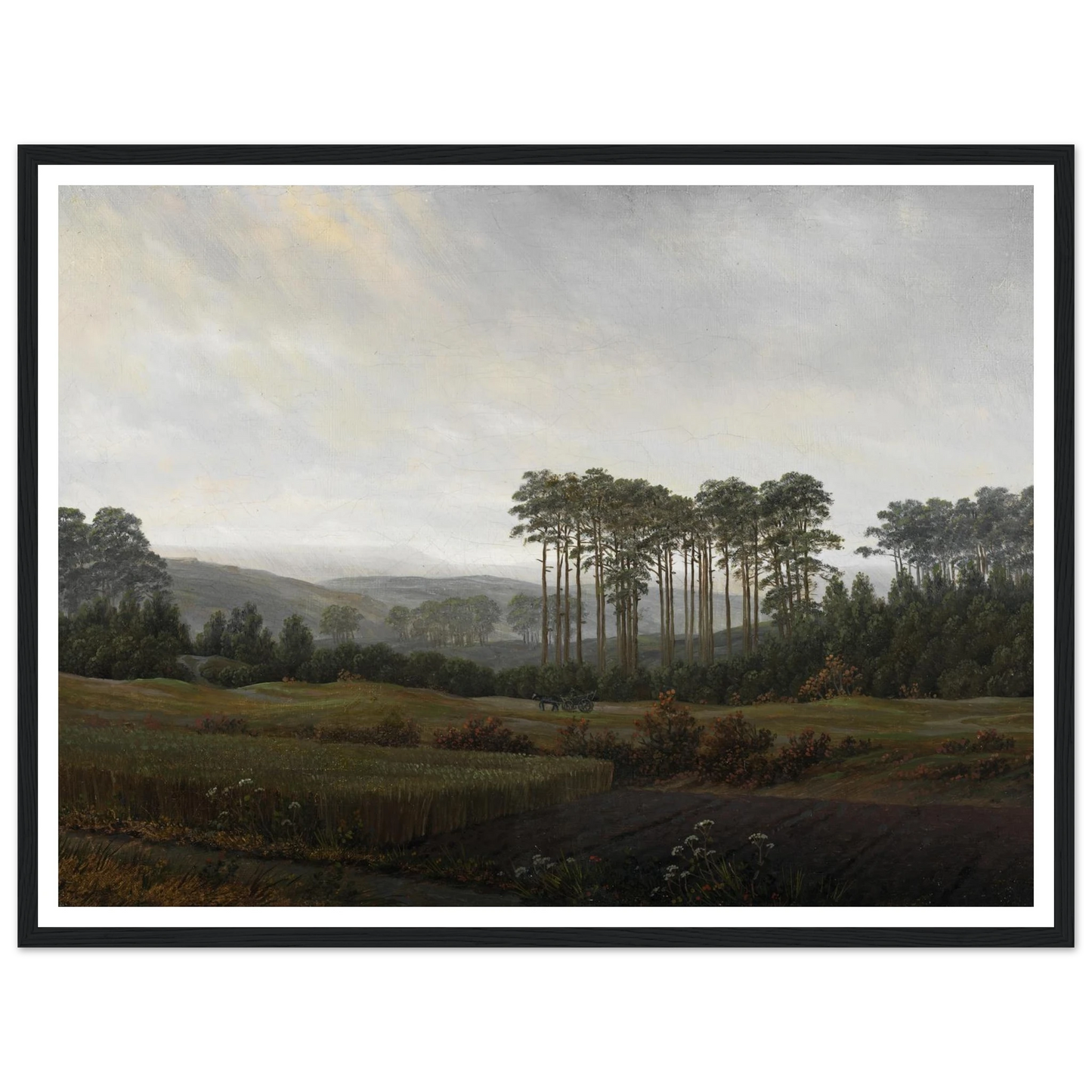 The Afternoon Art Print | Caspar David Friedrich - Framed Poster - 30x40 cm / 12x16″ - Black frame