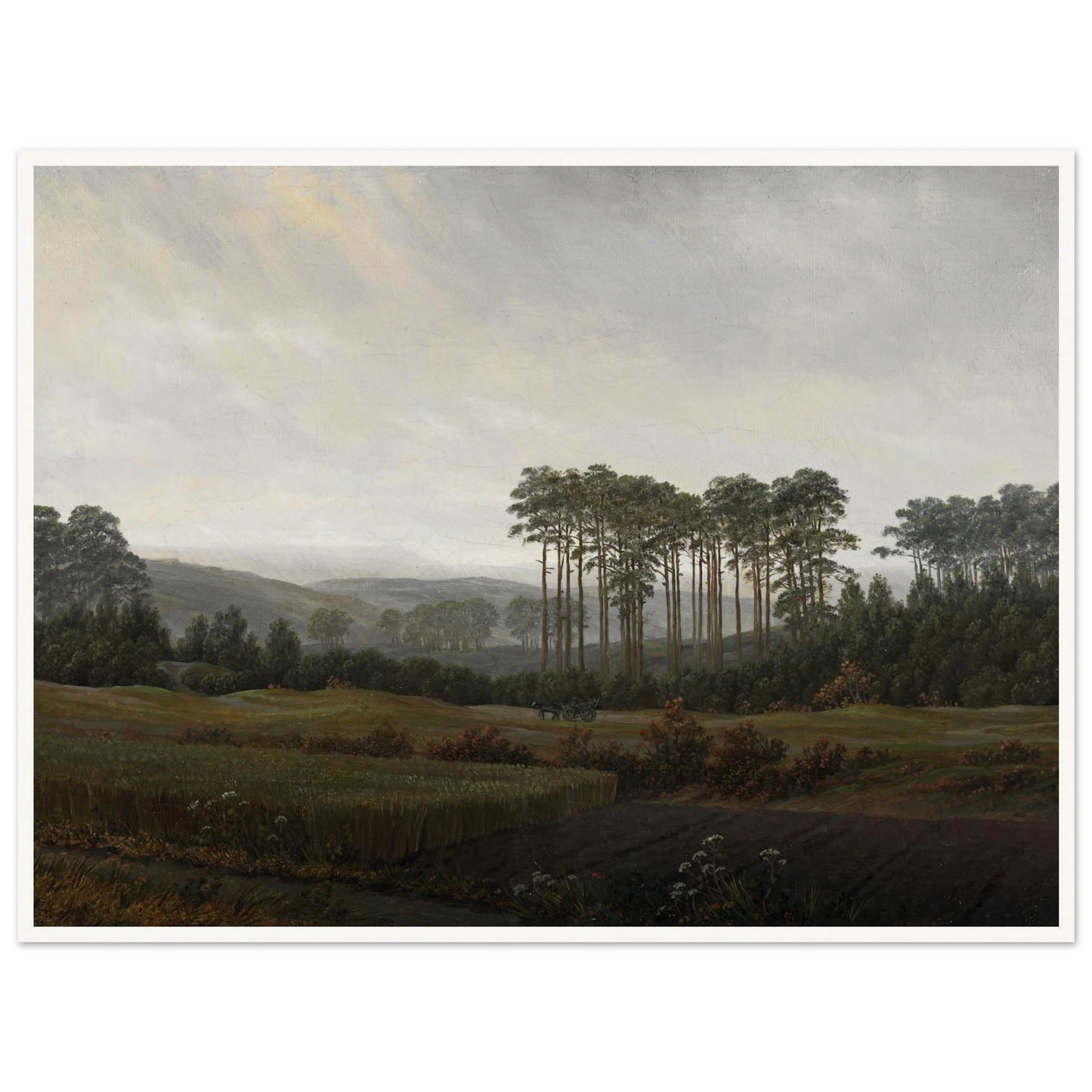 The Afternoon Art Print | Caspar David Friedrich - Framed Poster - 30x40 cm / 12x16″ - Black frame