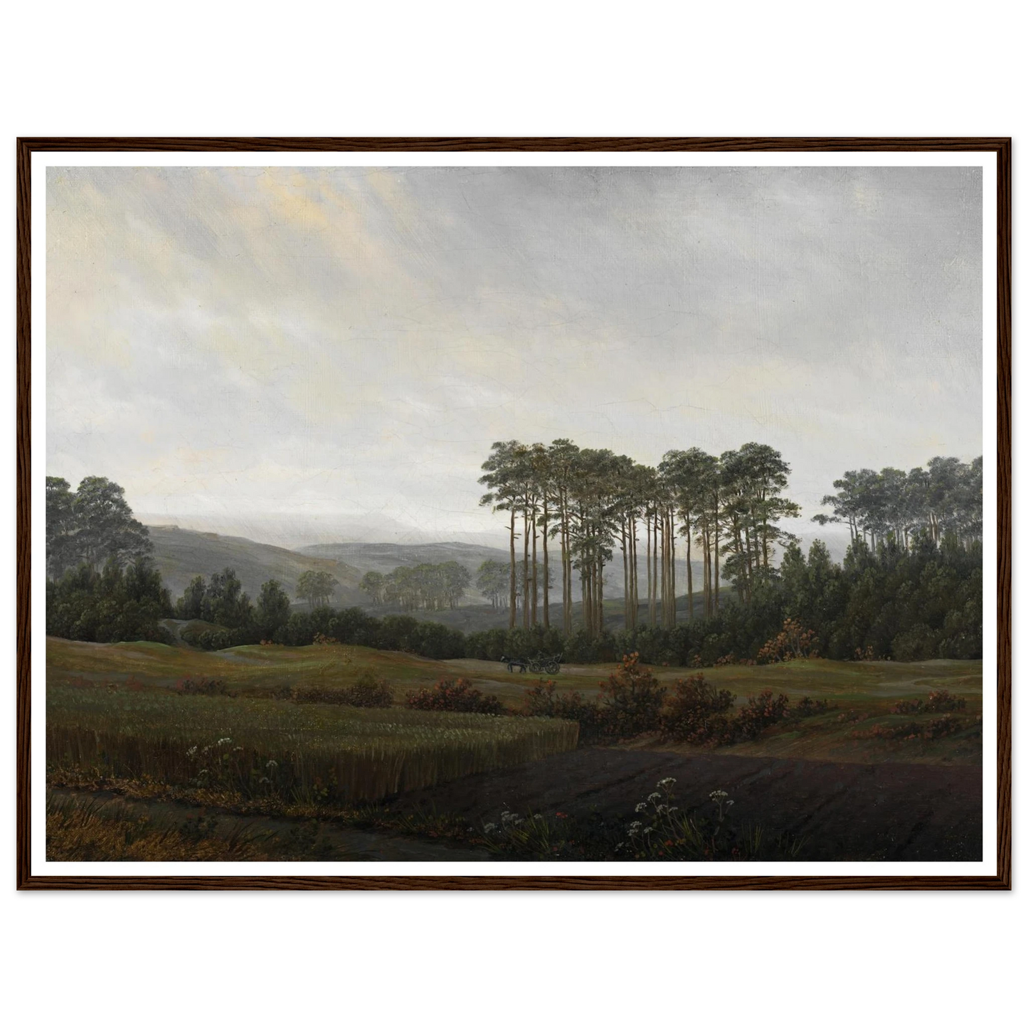 The Afternoon Art Print | Caspar David Friedrich - Framed Poster - 30x40 cm / 12x16″ - Black frame