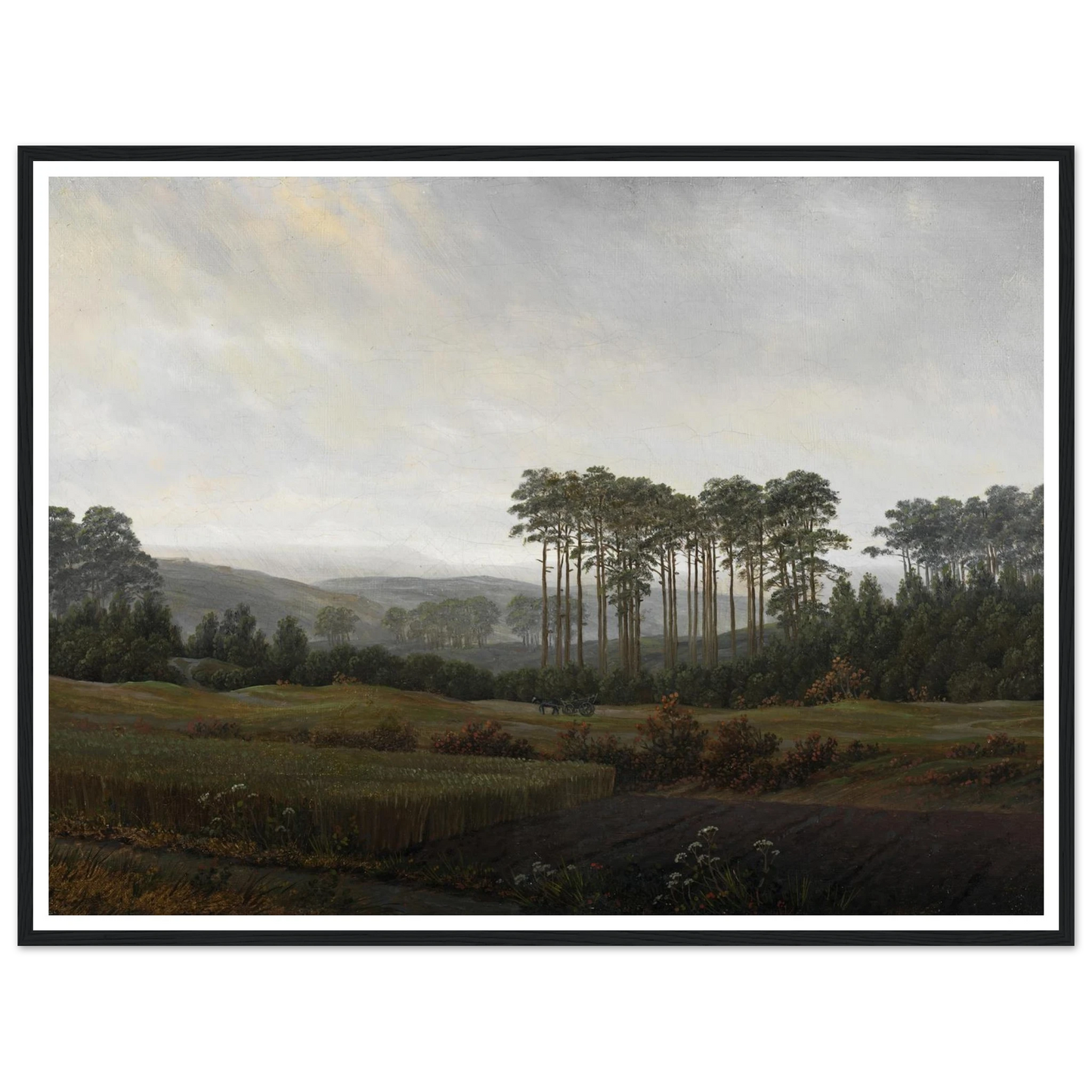 The Afternoon Art Print | Caspar David Friedrich - Framed Poster - 30x40 cm / 12x16″ - Black frame