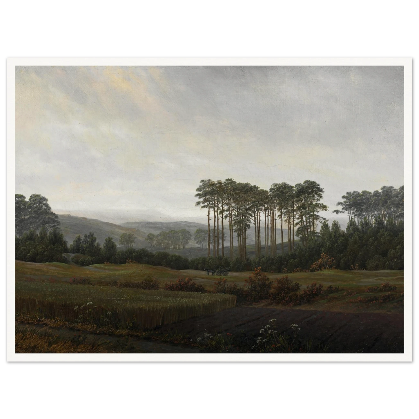 The Afternoon Art Print | Caspar David Friedrich - Framed Poster - 30x40 cm / 12x16″ - Black frame