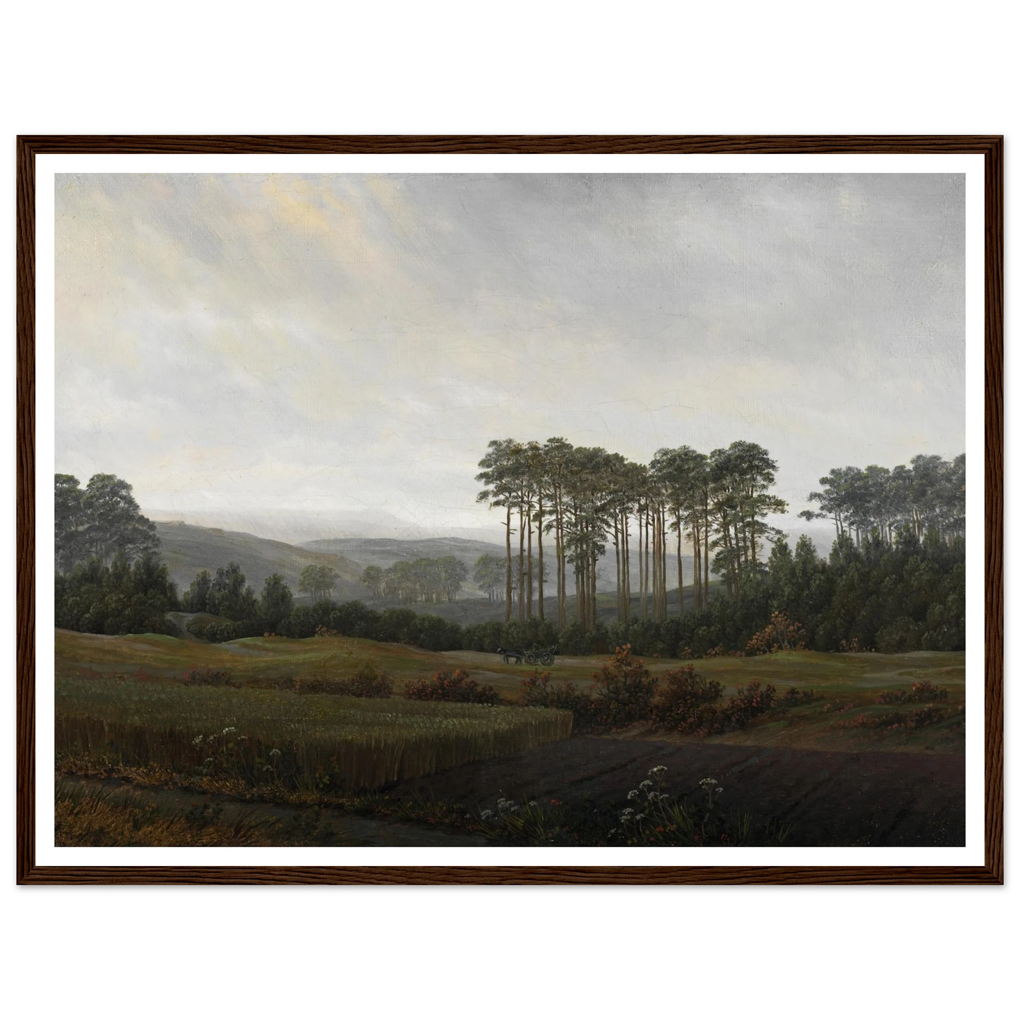 The Afternoon Art Print | Caspar David Friedrich - Framed Poster - 30x40 cm / 12x16″ - Black frame