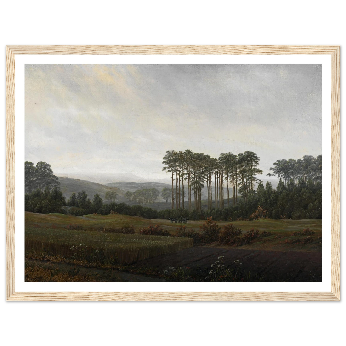 The Afternoon Art Print | Caspar David Friedrich - Framed Poster - 30x40 cm / 12x16″ - Black frame