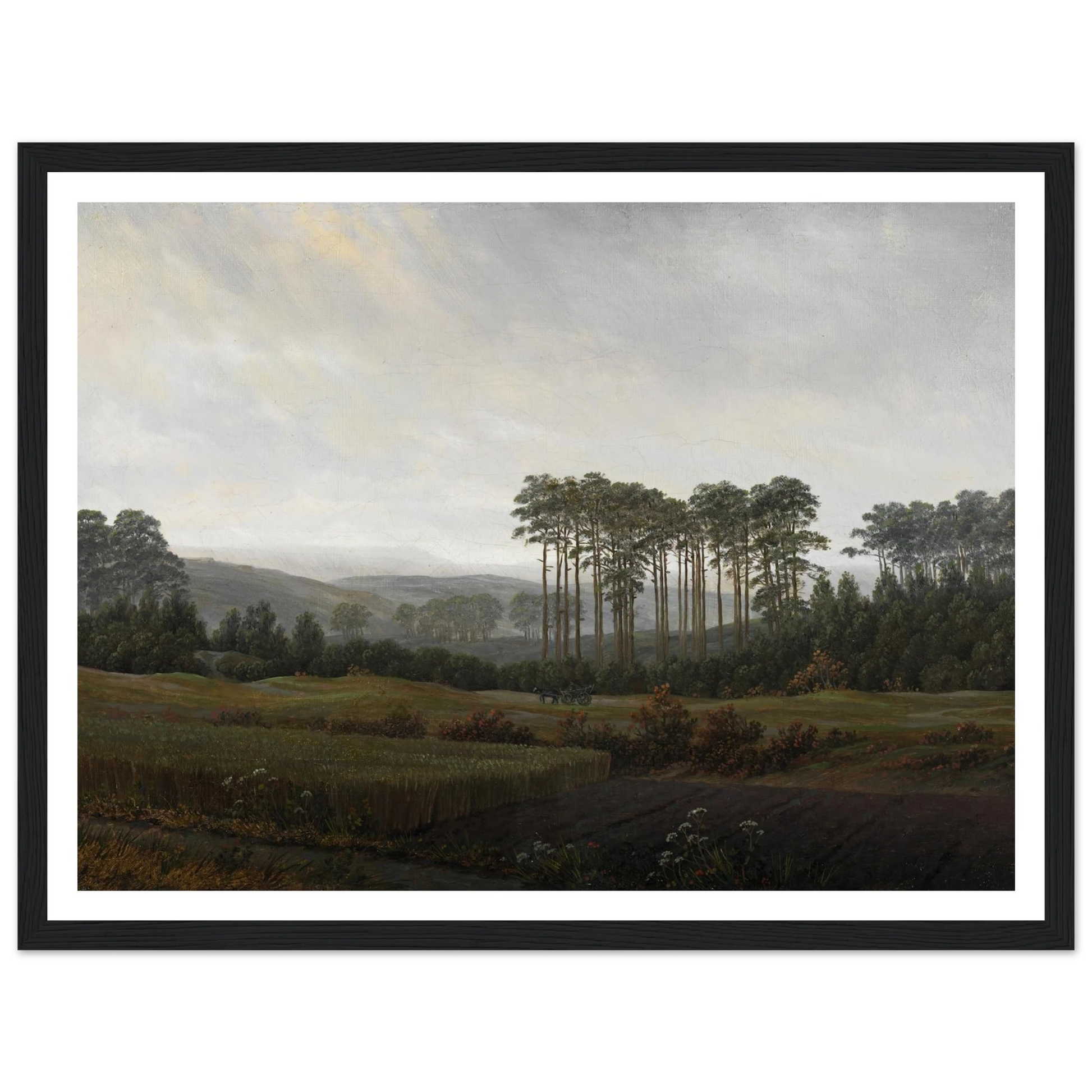 The Afternoon Art Print | Caspar David Friedrich - Framed Poster - 30x40 cm / 12x16″ - Black frame