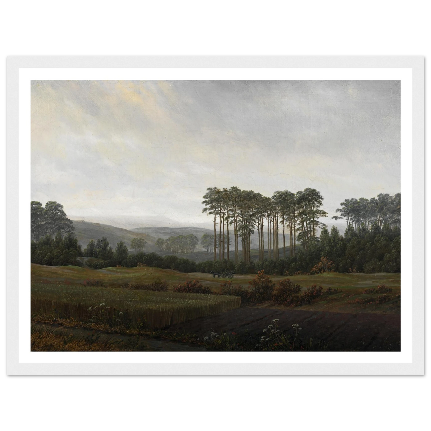 The Afternoon Art Print | Caspar David Friedrich - Framed Poster - 30x40 cm / 12x16″ - Black frame