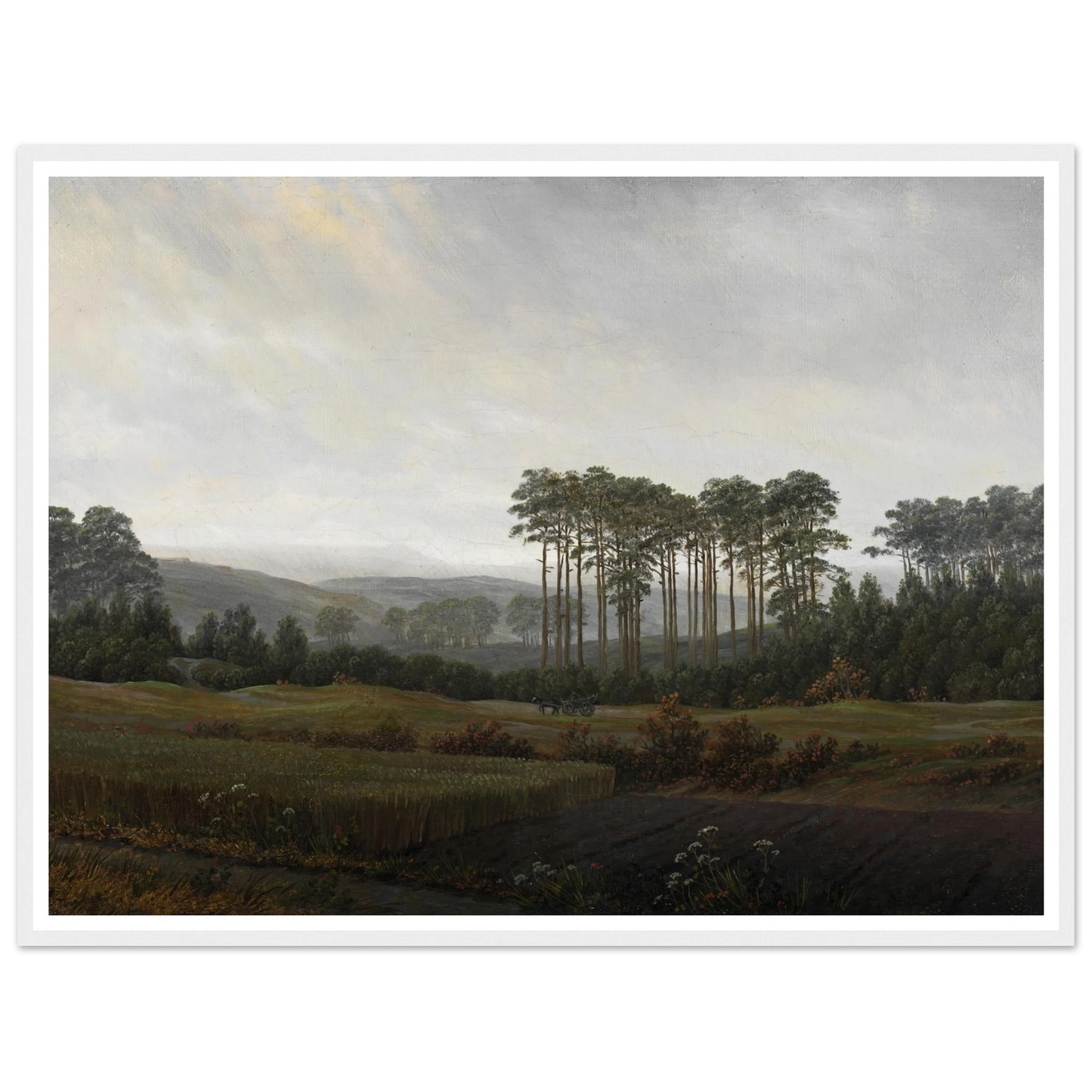 The Afternoon Art Print | Caspar David Friedrich - Framed Poster - 30x40 cm / 12x16″ - Black frame