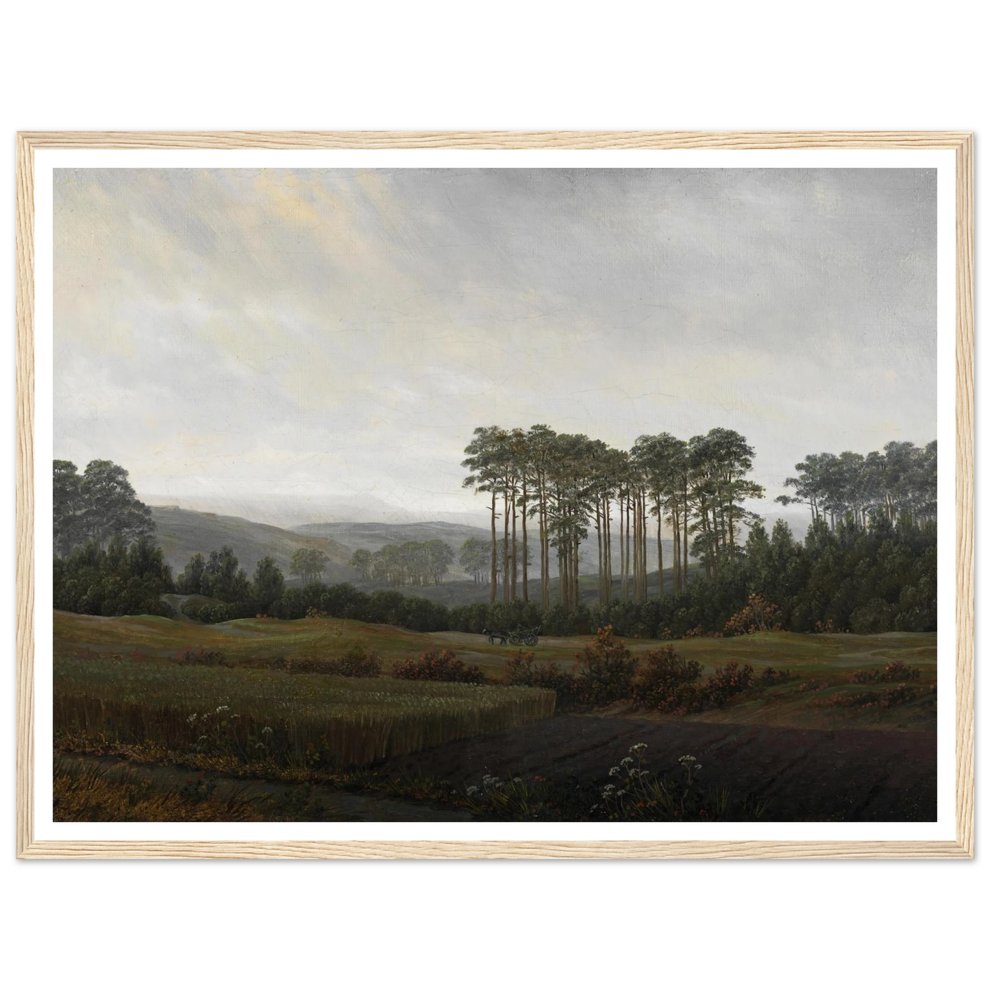 The Afternoon Art Print | Caspar David Friedrich - Framed Poster - 30x40 cm / 12x16″ - Black frame