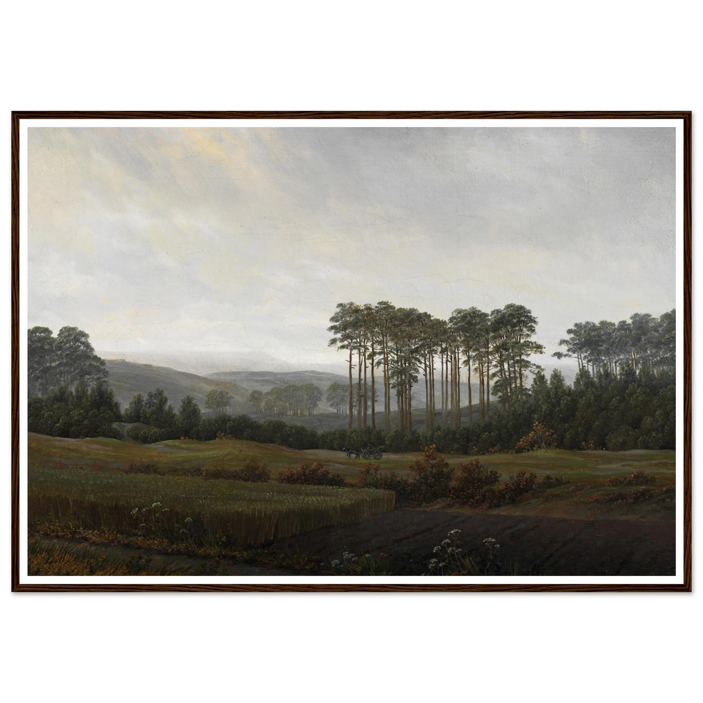 The Afternoon Art Print | Caspar David Friedrich - Framed Poster - 30x40 cm / 12x16″ - Black frame