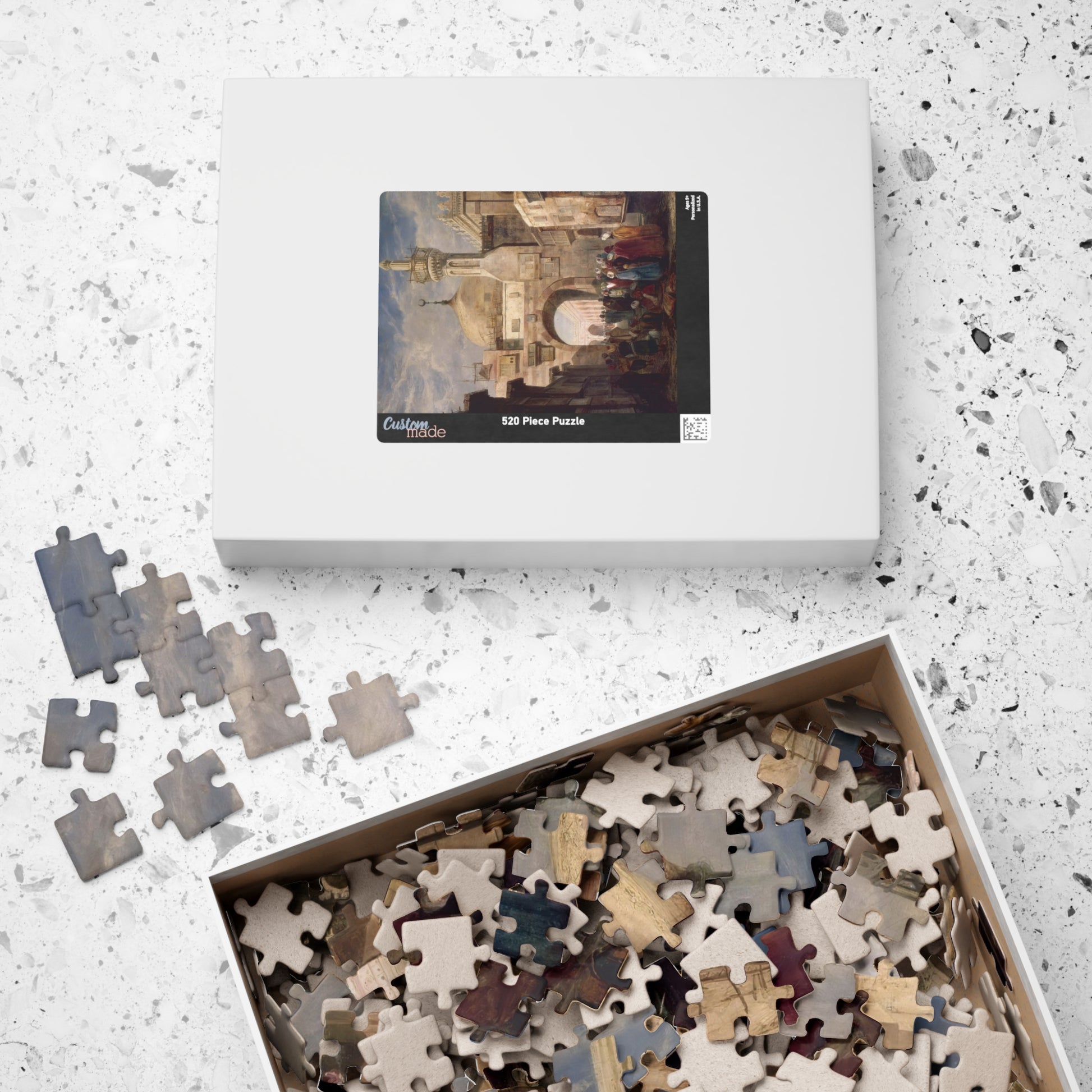 The al-Azhar Mosque, Cairo Puzzle | Adrien Dauzats - - 252 pcs (Vertical) - 