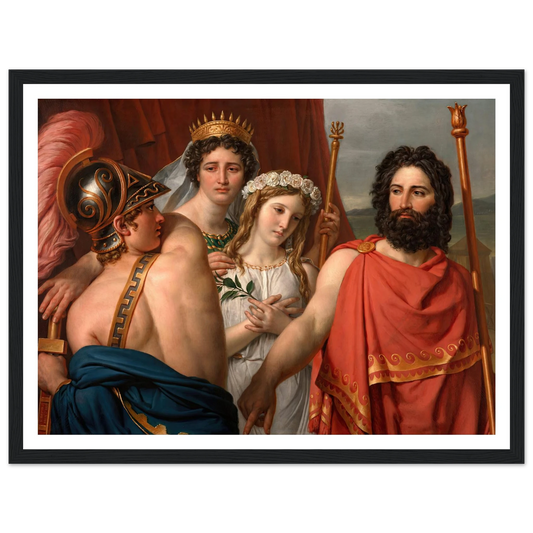 The Anger of Achilles (1819) Art Print | Jacques Louis David - Framed Poster - 30x40 cm / 12x16″ - Black frame