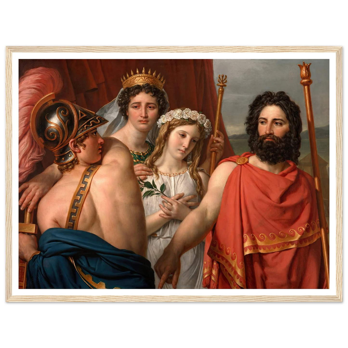 The Anger of Achilles (1819) Art Print | Jacques Louis David - Framed Poster - 30x40 cm / 12x16″ - Black frame